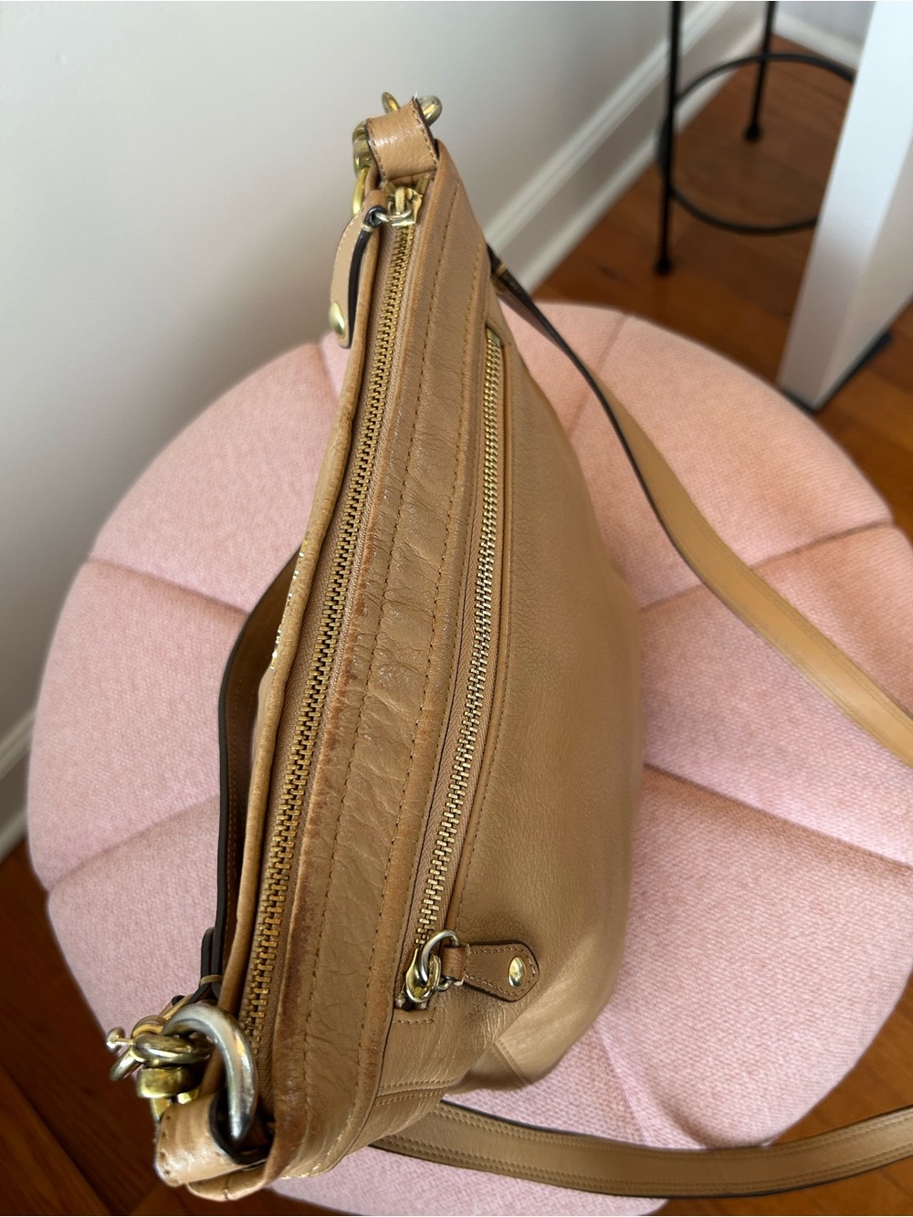 Coach Ashley Leather Hippie Bag in Camel - Picture 7 of 11